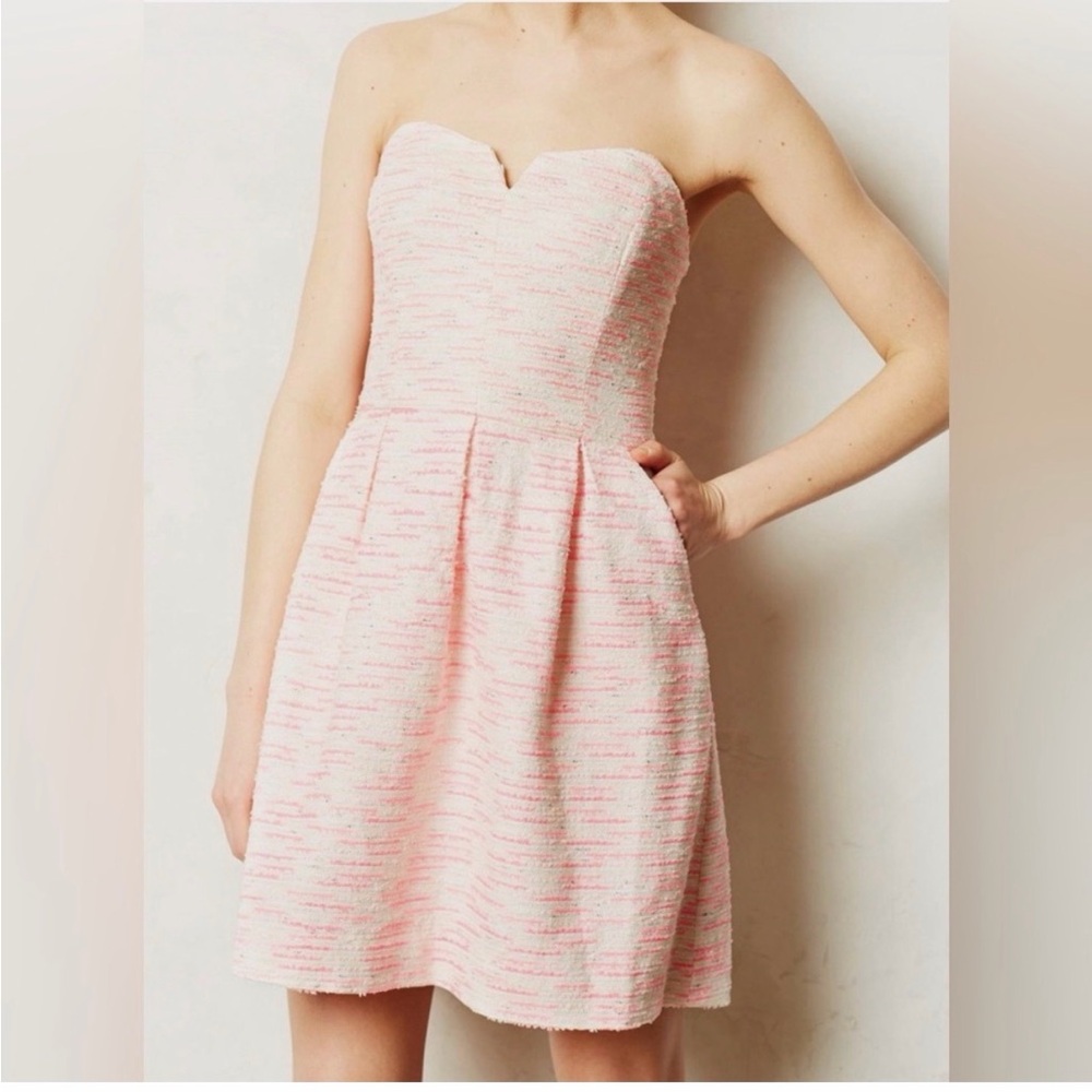 Moulinette Soeurs Strapless Sweetheart Pastel Pink Dress